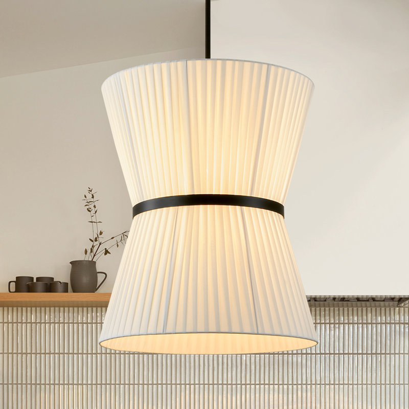 Luminaire suspendu en tissu 2 lumières