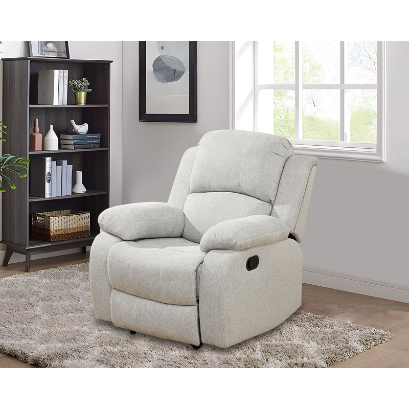 Fauteuil inclinable Ashani, Mélange de coton, Blanc