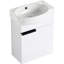 Meuble-lavabo à fermeture en douceur avec lavabo de 16 pouces, support de rangement, conception flottante, trois