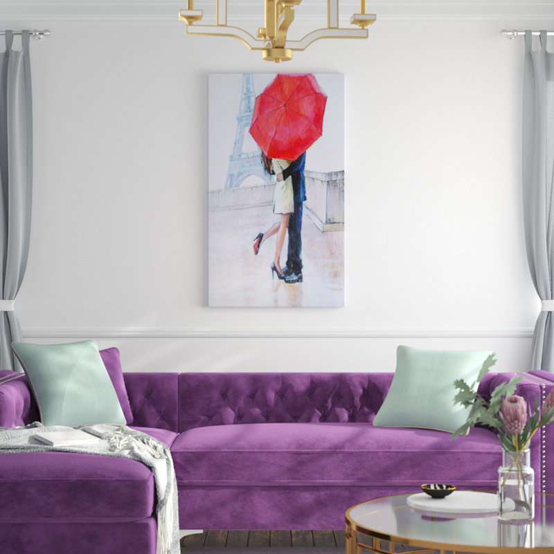 « paris amour », reproduction d’art sur toile tendue, H 48 po x l 28 po x P 1,5 po