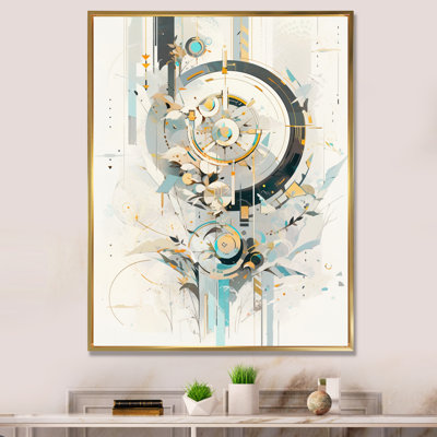 «Turquoise and Gold Mosaic Echoes III», reproduction sur toile