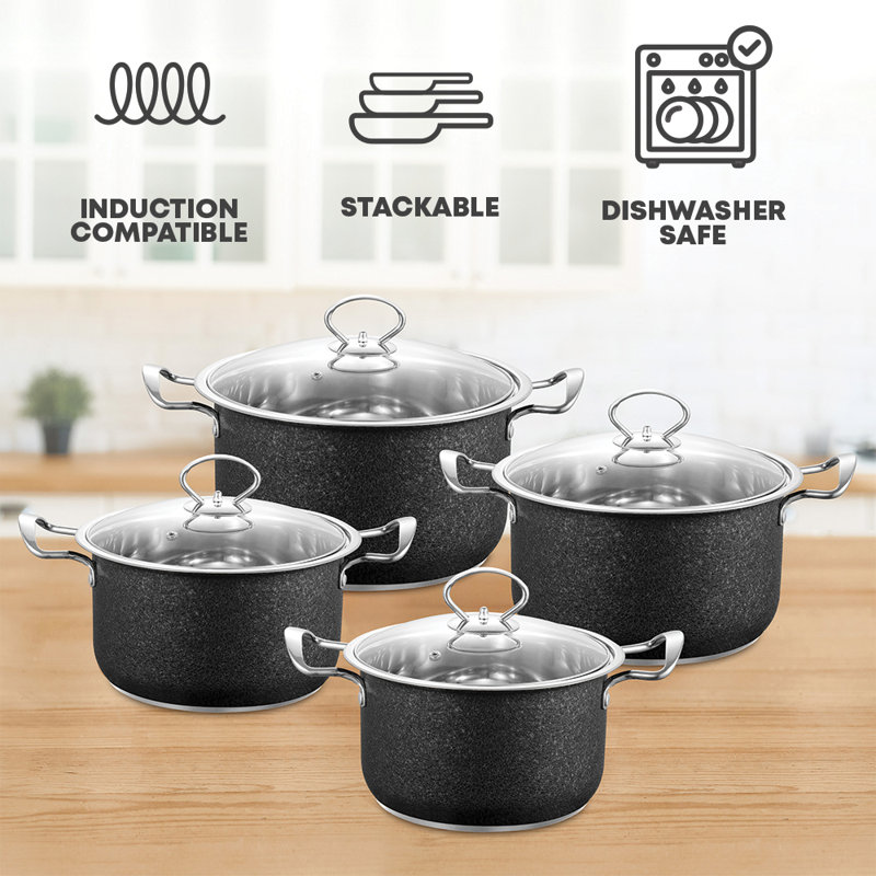 SQ Professional Epoque 4-Piece Stainless Steel Cookware Set