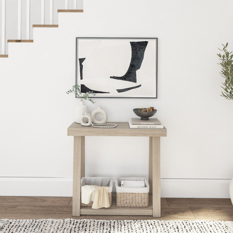 Beckett Solid Wood Console Table, 32" H x 36" W x 12" D, Seashell