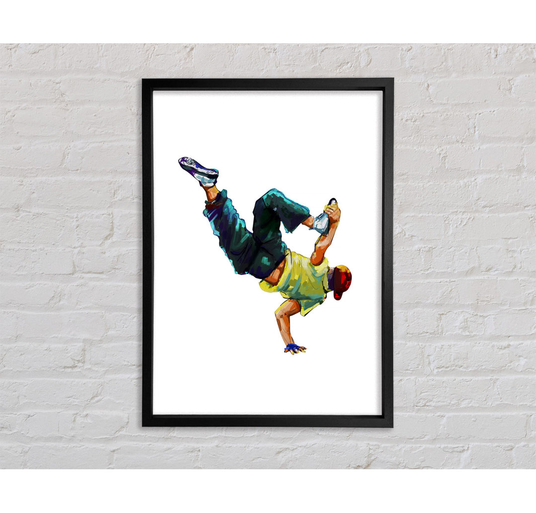 Break Dancing 1 - Einzelner Bilderrahmen Kunstdrucke auf Leinwand