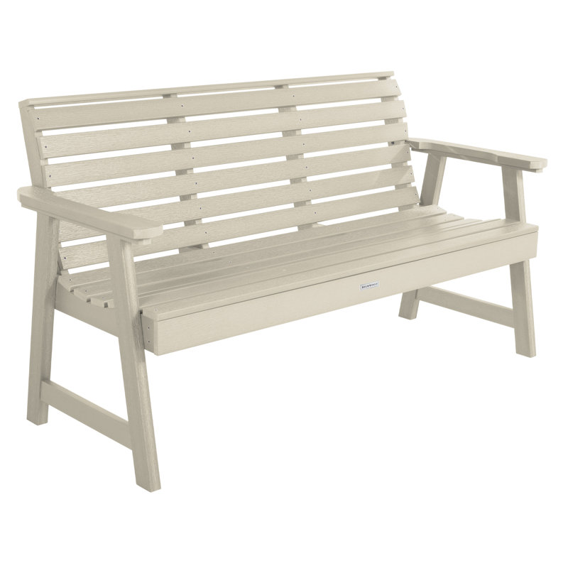 Banc de jardin en plastique Midwest, H 35 po x l 64 po x P 25 po, Blanchir
