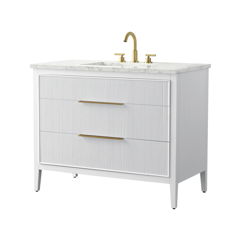 Emma 42" W Single Vanity, White