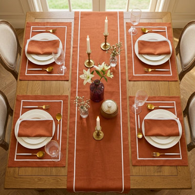100% Pure Linen Table Runner -kensington