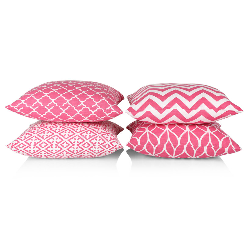 Arylide Square Throw Pillow Cover, Pink