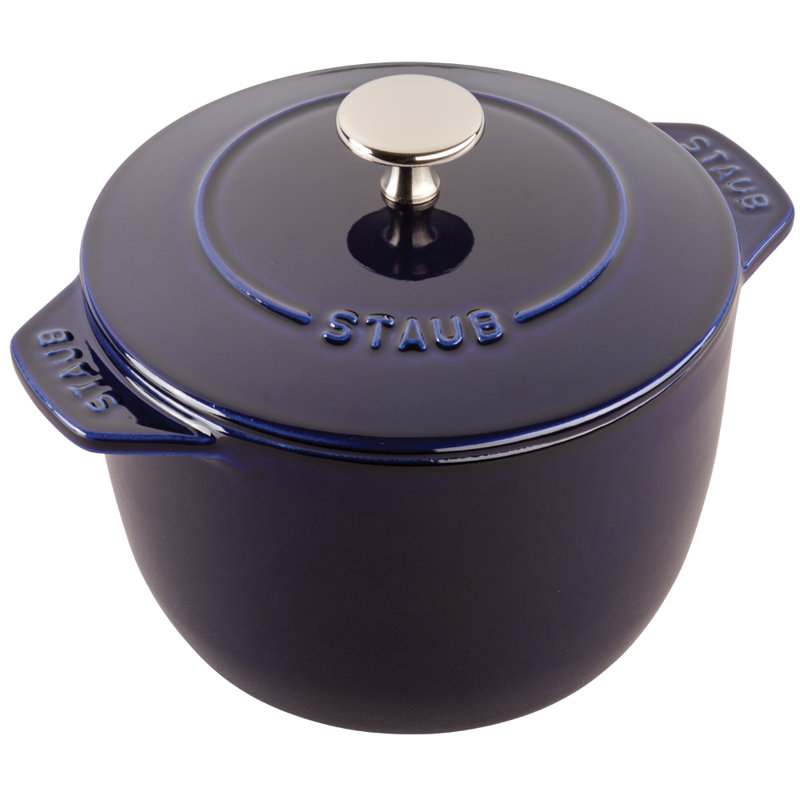 Staub Cast Iron 1.84-qt Petite French Oven, Dark Blue, 1.84 quarts