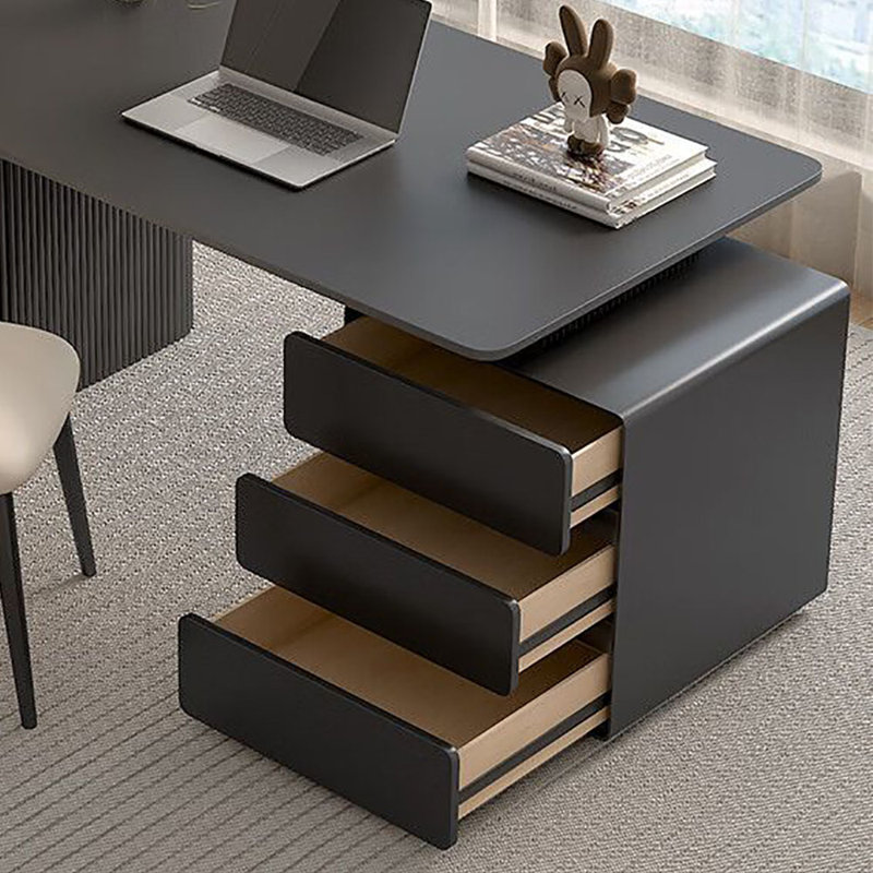 Bureau en ardoise moderne avec rangement à 3 niveaux, H 29,5 po x l 55,1 po x P 31,5 po