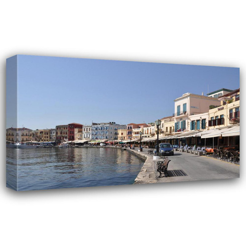 Chania Harbour, Greece, 30" H x 48" W