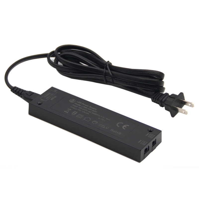 Alimentation à DEL 12 V à intensité variable pour armoire, 36 W