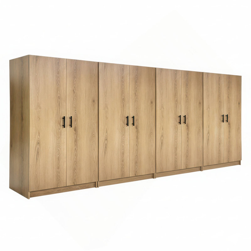 Modex Multi-Purpose Utility Storage Cabinet (4-Piece Set), Oak