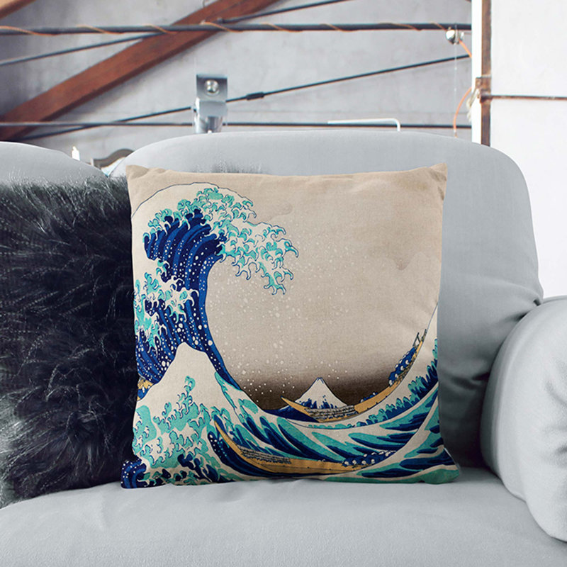 Square Throw Cushion, 55cm H x 55cm W x 20cm D, White