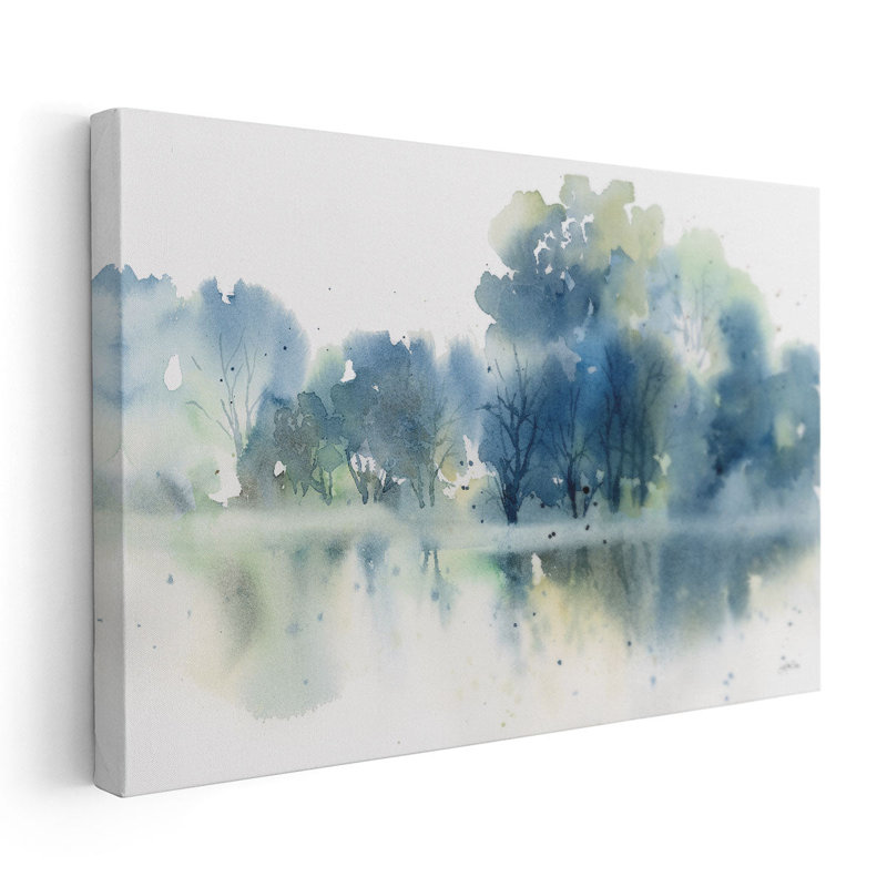 «Blue Pond Reflections», reproduction d'art sur toile, H 40 po x l 60 po