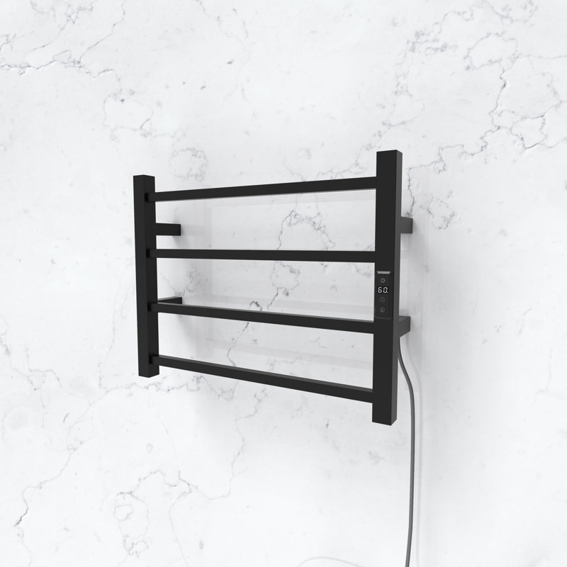 Kony wall-mounted towel warmer, Noir mat