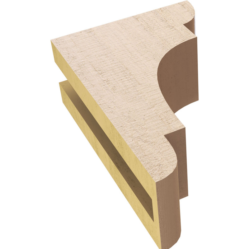New Brighton cèdre brut grain de bois TimberThane Corbel, apprêté brun clair, H 9 po x l 3 po x P 6 po