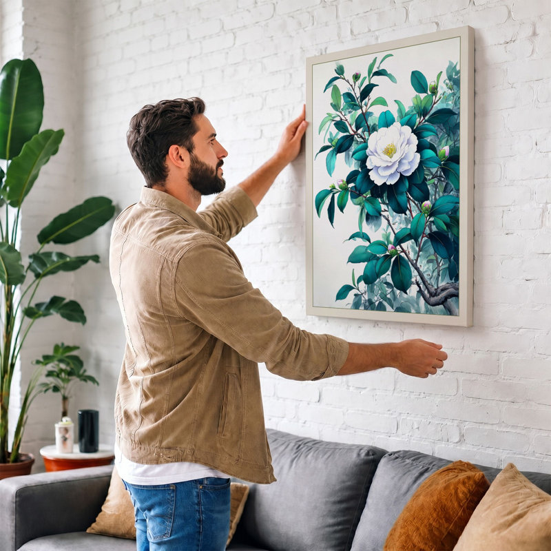 Study in Pink Botanical 1 Piece Wrapped Canvas Wall Art, Black Border, 24x16 - 61.0 x 40.6 cm