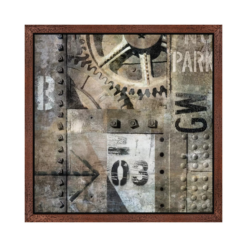 Industrial I by Dylan Matthews - Single Picture Frame Print on Canvas, 45.72 cm H x 45.72 cm W, Brown Framed Canvas