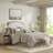 Lacey Taupe Lace Trim 7-Piece Cal King Comforter Set with Throw Pillows-1212910216-1212910219