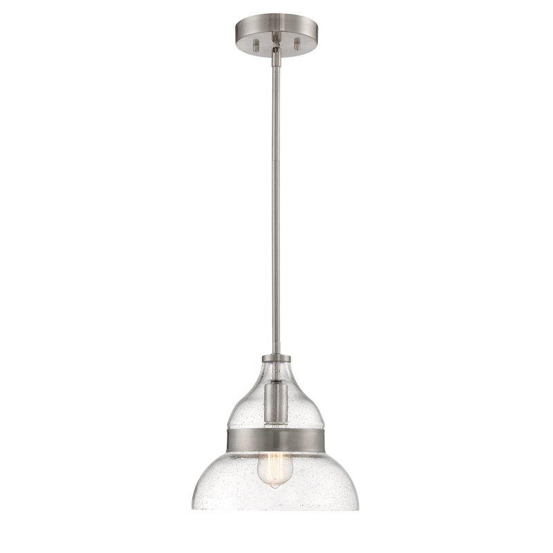 Luminaire suspendu conique à 1 lumière Smyth, Nickel
