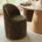 4 - Person Dining Table Sets With 52'' Solid Round Table & 4 Upholstered Chenille Swivel Chairs-1945192707-1920671257