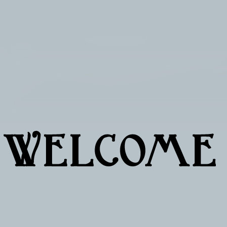 Décalcomanie murale welcome, Noir