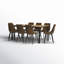 Ensemble de table de salle à manger pour 8 personnes Tapscott avec table rectangulaire de 67 po et 8 chaises rembourrées en cuir
