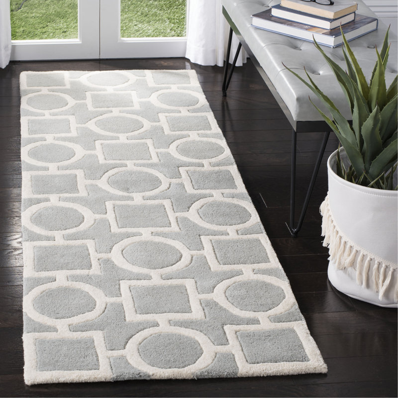Teresita Hand Tufted Wool Geometric Rug, Runner 2'3" x 7'
