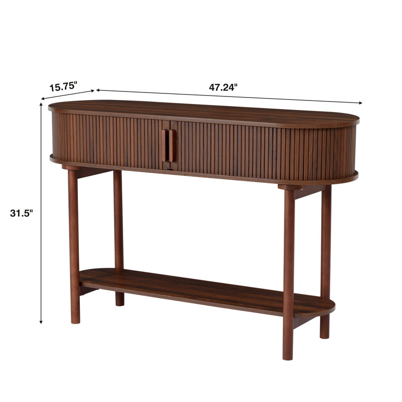 Sikander 47.24'' Console Table, Brown