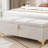 Elegant Upholstered Storage Ottoman,Storage Bench With Metal Legs For Bedroom,Living Room,Fully Assembled Except Legs,Beige