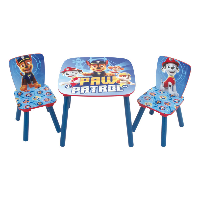 Paw Patrol Wooden Table & 2 Chairs Set by Nixy Children