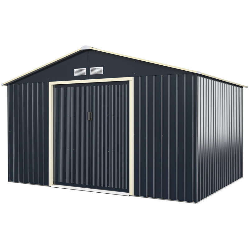 Remise de rangement en métal, 11,2 pi x 8,4 pi