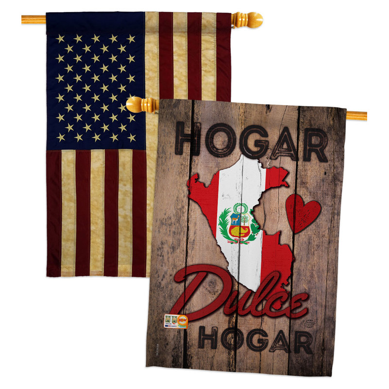 Drapeau de maison en polyester à 2 côtés 40 x 28 po