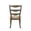 Ensemble de 2 chaises d'appoint en tissu brun clair et finition chêne vieilli