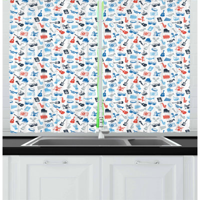 Jazz Tailored Kitchen Curtain