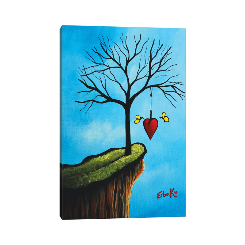 «New Beginnings Start with Love», impression sur toile tendue, H 18 po x l 12 po x 1,5 po