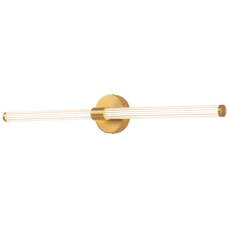 Buchan 1-Light LED Vanity Light Bathroom Light Strip Mirror Headlights Dresser Light Bar, 3000K, Gold