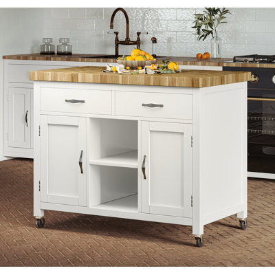 Dheeran 110 cm W Kitchen Island with Top