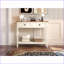 Table basse rustique avec rangement Farmhouse - blanc antique & amp; Brun pour le salon, entrée facile à assembler