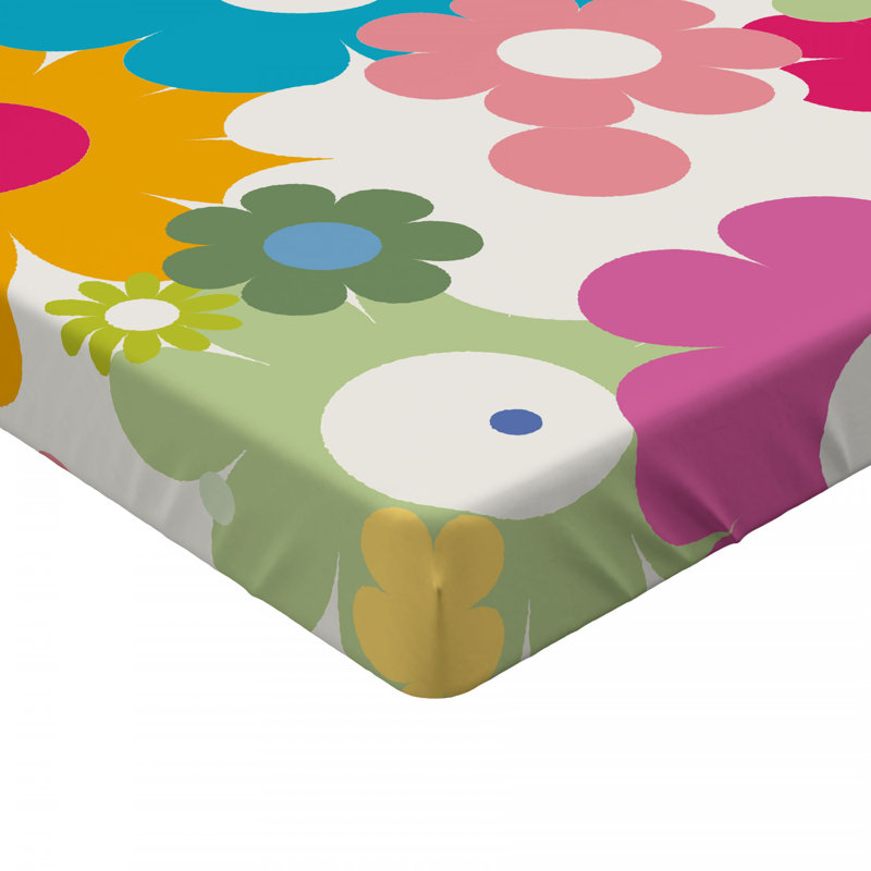 Microfiber Floral Fitted Sheet, Twin XL Fitted Sheet