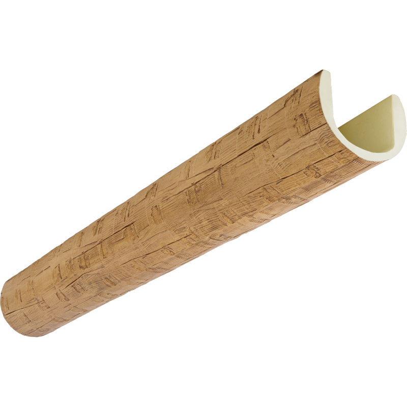 L 6 po x H 4 1/2 po x L 8 po ÉCHANTILLON - poutre à bûches en faux bois taillé à la main Santa Fe Heritage Timber