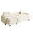 Sleeper Sectionals Chenille 109.5 Inch Modern U Shaped Sofa For Home