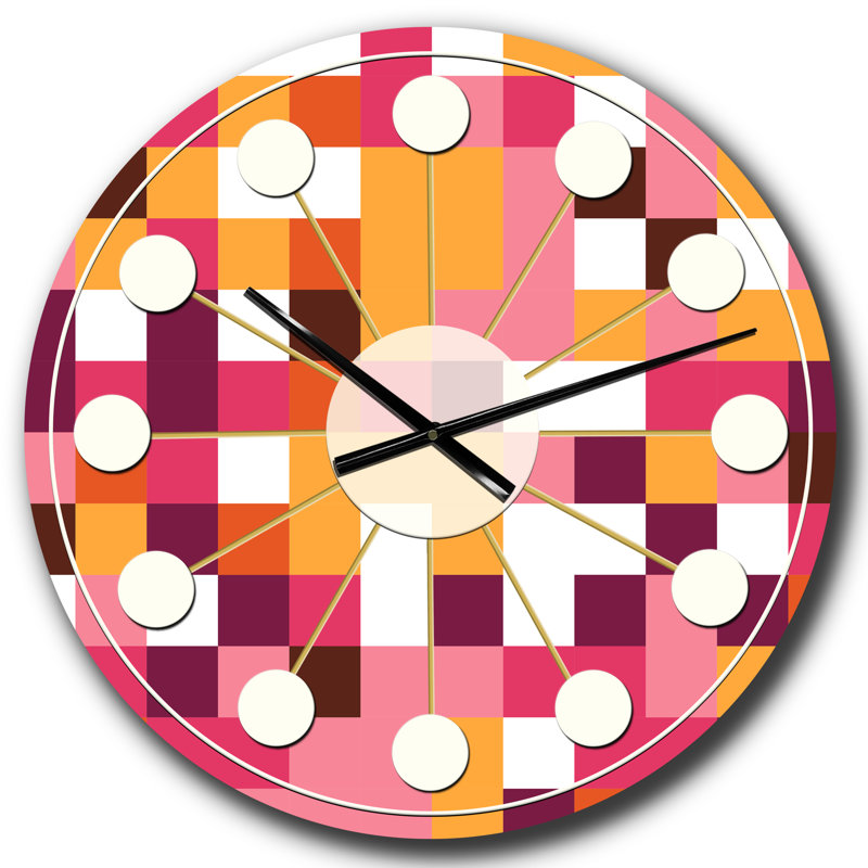 Horloge murale rétro Mid-Century, Grand