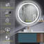 Miroir mural rond à DEL Margareth-1087857251