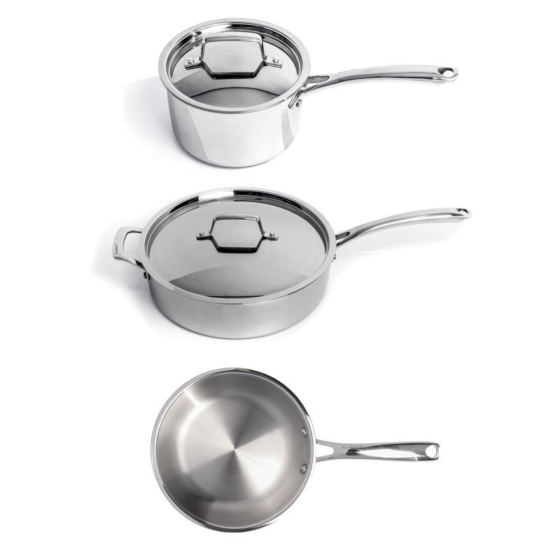 Professional 5-Piece Stainless Steel Tri-Ply Cookware Set