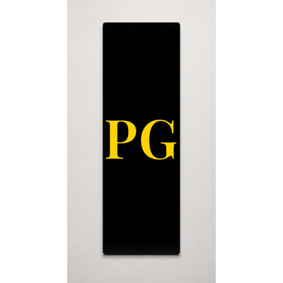 Papouasie-Nouvelle-Guinée Drapeau du monde Monogramme de luxe en diamants — Rouge Noir Jaune — Grande toile murale