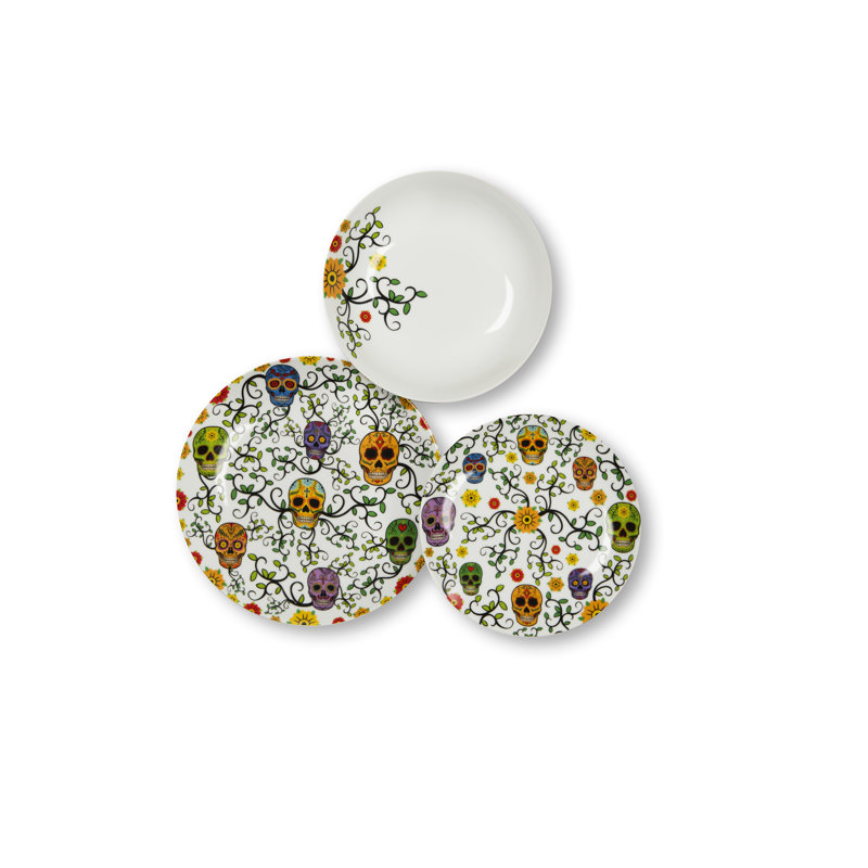 Calavera 18 Piece Dinnerware Set - Service for 6