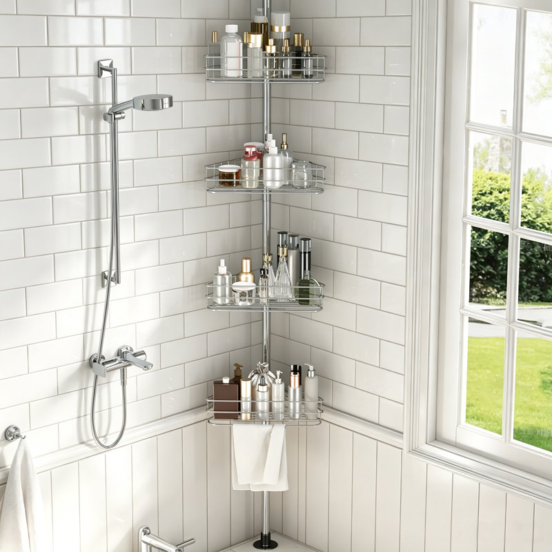 Tension Bathroom Shelves