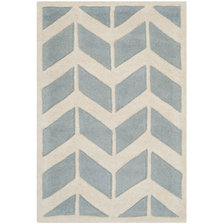Deedie Hand Tufted Wool Chevron Rug